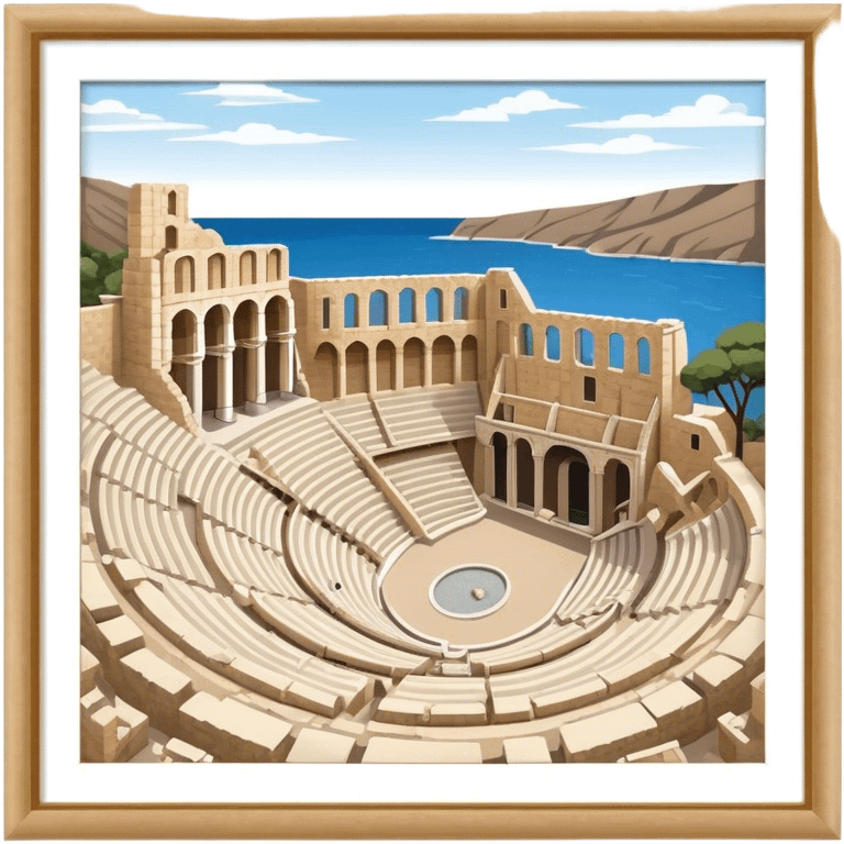 Cinematic Realistic Odeon of Herodes Atticus Emoji emoji