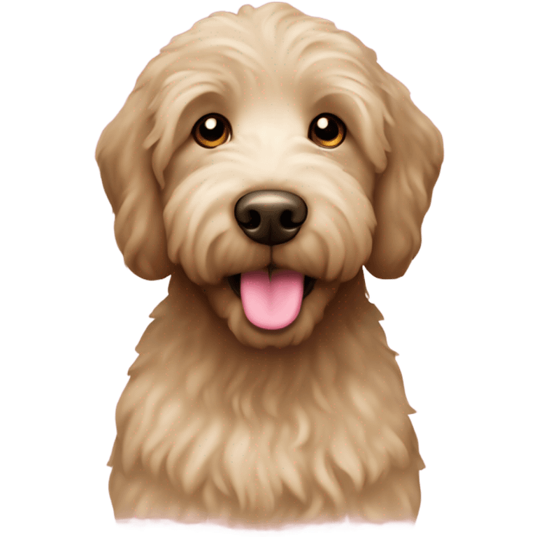 Labradoodle Christmas dog pink nose emoji