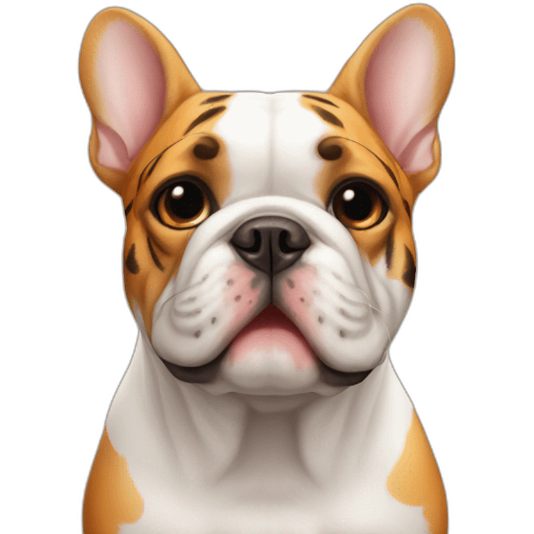 French bulldog tiger emoji