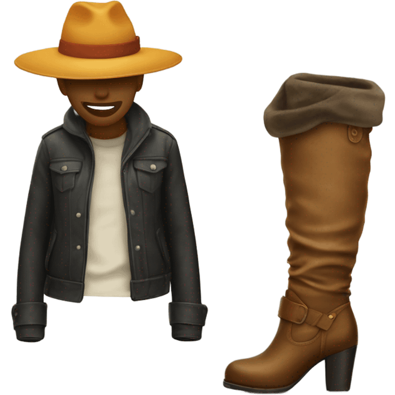 hat with boots emoji