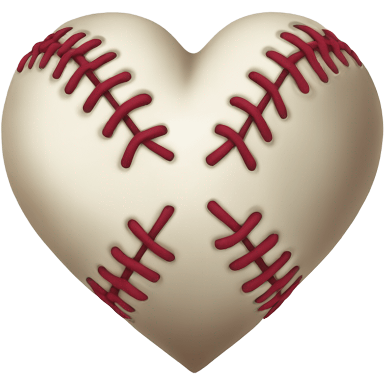 Softball in heart shape emoji