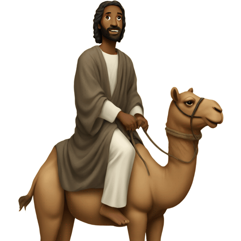 Black Jesus on a camel emoji