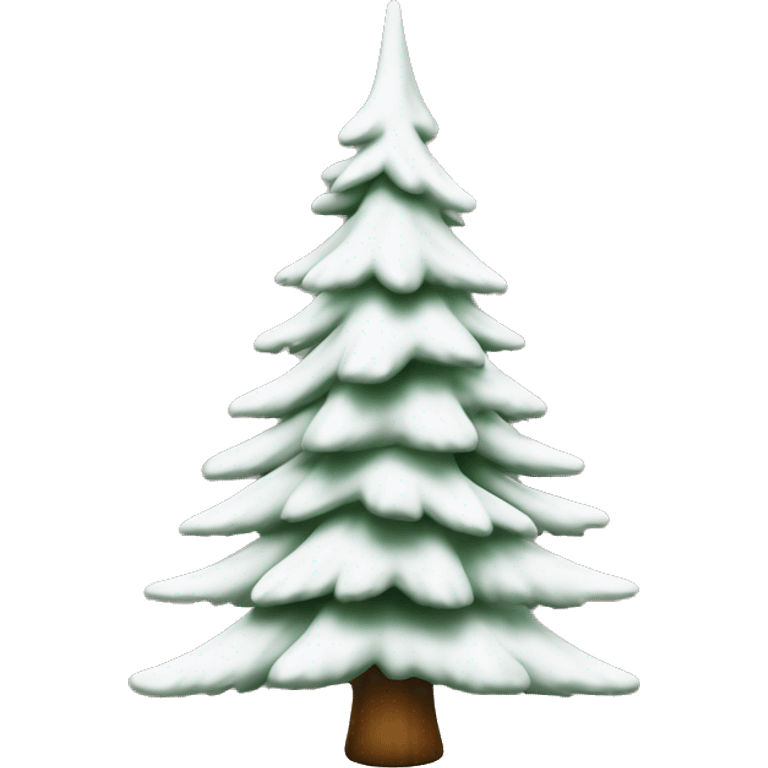  actual white fir christmas tree isolated.  emoji