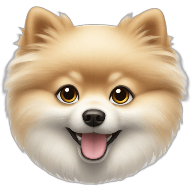 a white cartoon pomeranian emoji