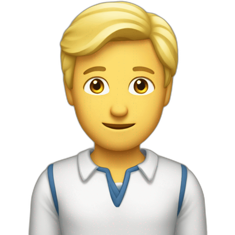 Homme blond opérer du genou emoji