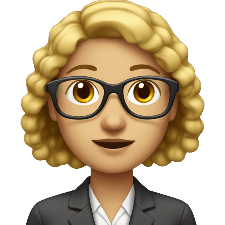 office lady with glasses emoji