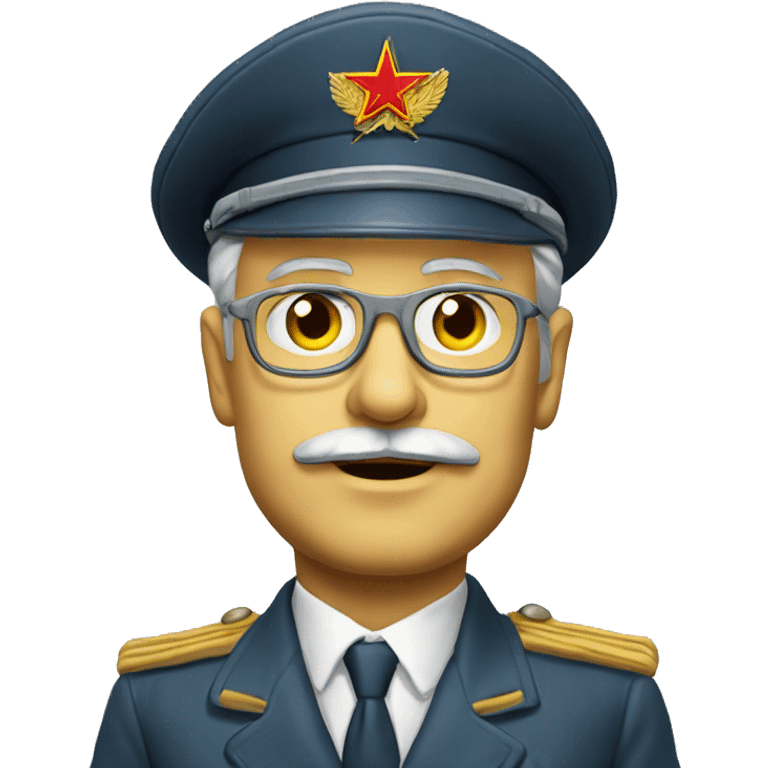 soviet engineer diplomat full scale photoealistic serious emoji