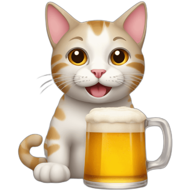 cat avec bier emoji