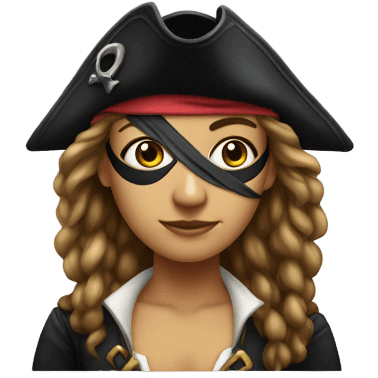 Female pirate with 1 eye emoji