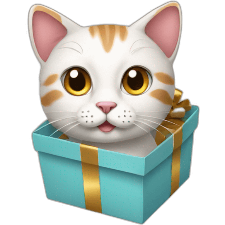 cat in gift box emoji