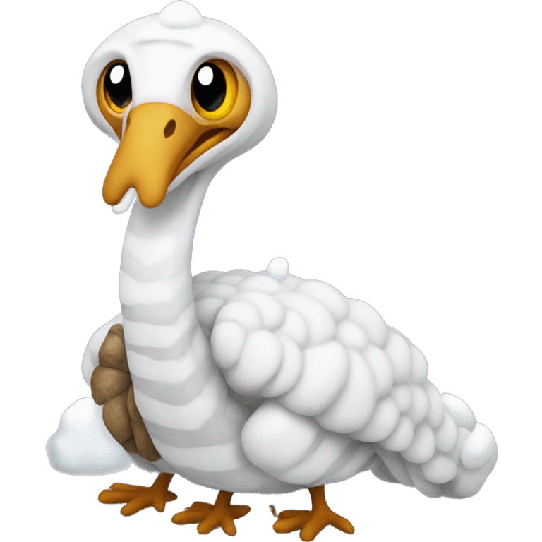 Snake Turkey in the snow emoji