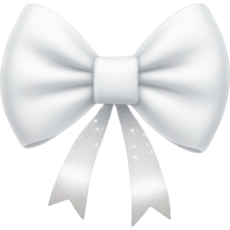 White twinkly bow emoji