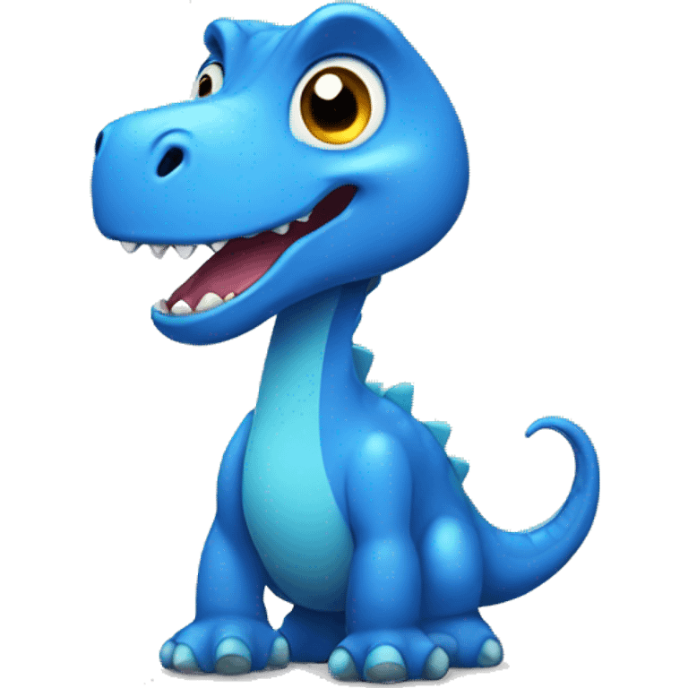 Blue dinosaur cute emoji