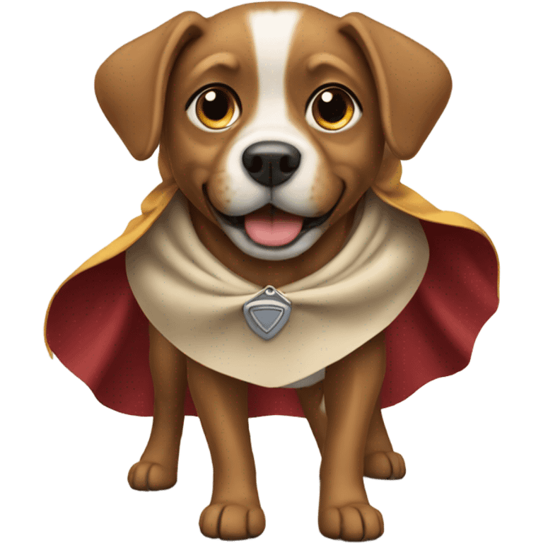 Dog wearing cape  emoji