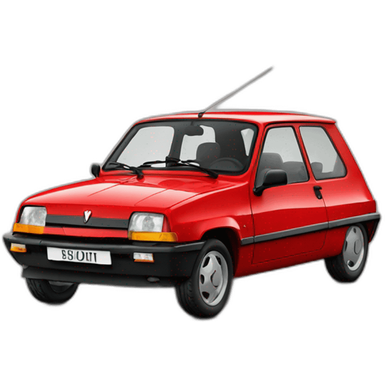 Renault super 5 rouge emoji