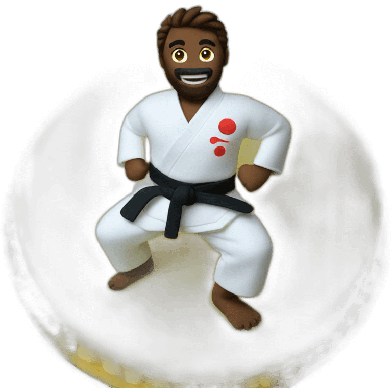 karate on birthday cake emoji