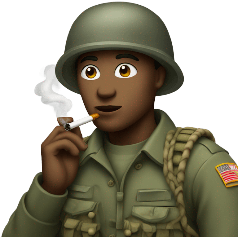 Solider smoking  emoji