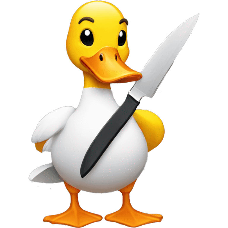 Duck with a knife  emoji