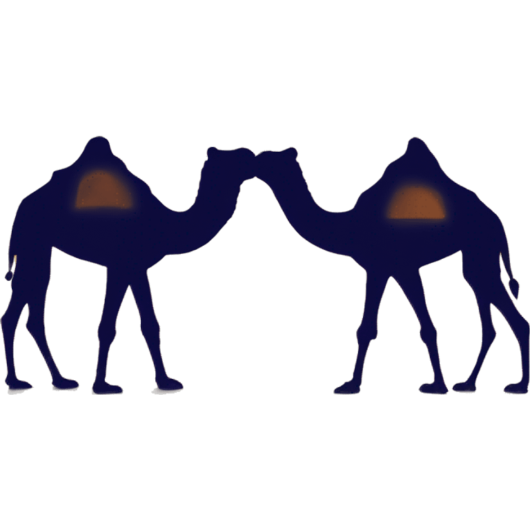 Egyptian kissing camel emoji