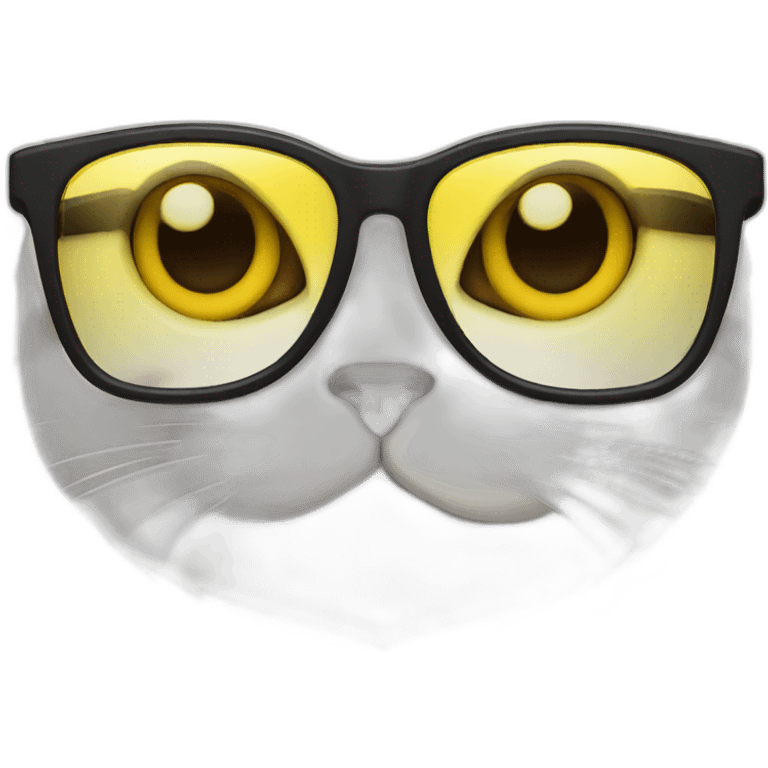 cat with yellow glasses emoji