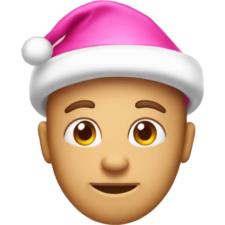 Pink Santa hat emoji