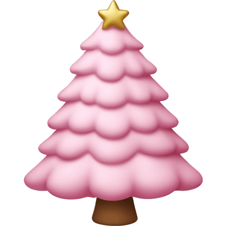 pastel pink christmas tree emoji