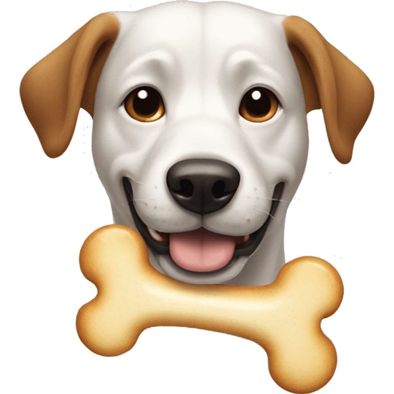 Dog with a bone emoji