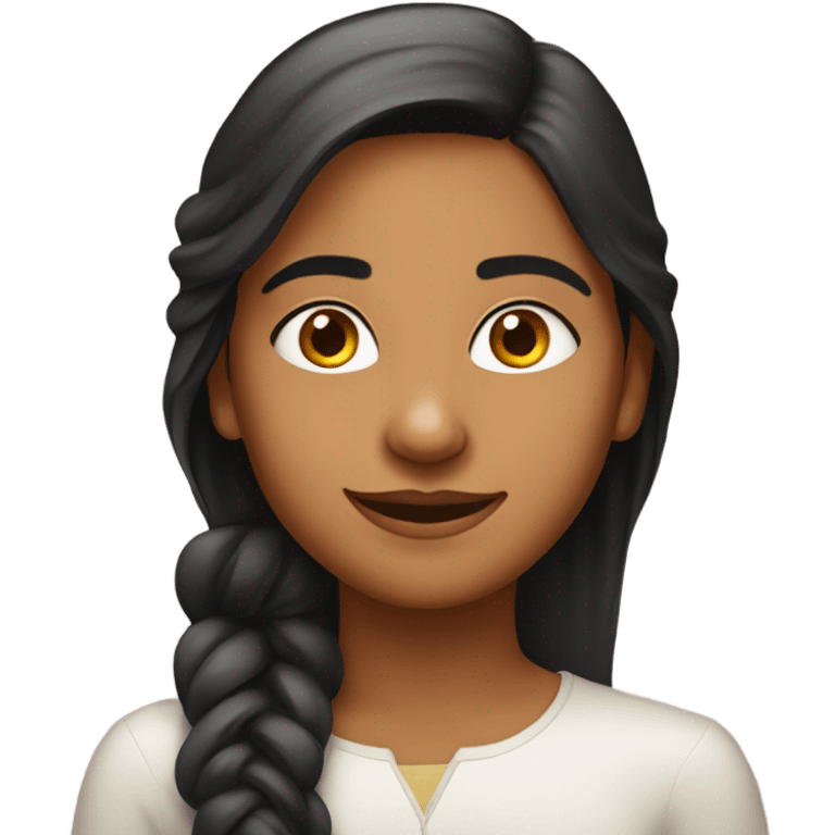 sweet indian girl who is in her 30s and approachable and happy emoji