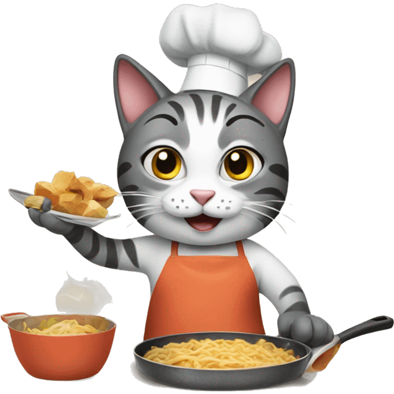 cooking cat emoji