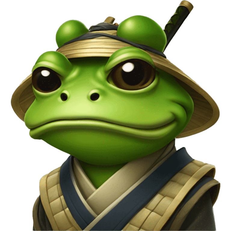 samurai frog winking emoji