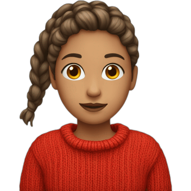 Girl in red sweater emoji