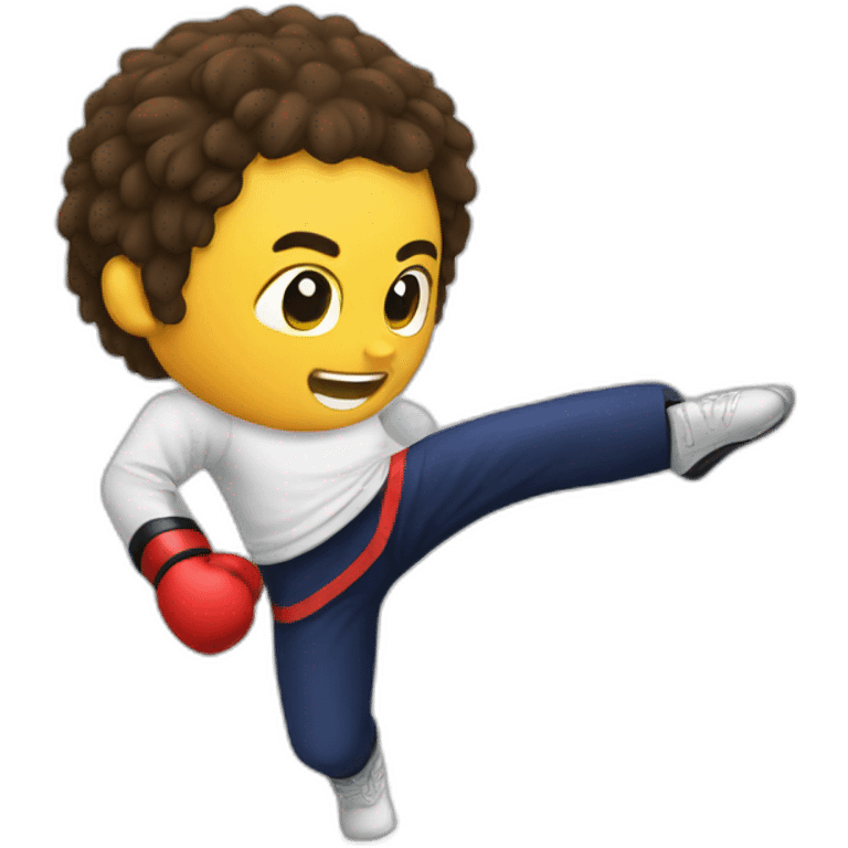 Thigh kick kickboxing  emoji