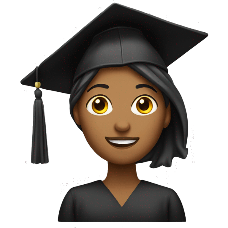 Woman wearing academic mortar board emoji