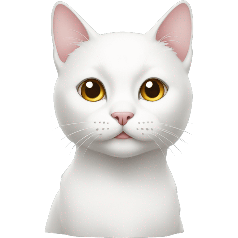 A white cat emoji