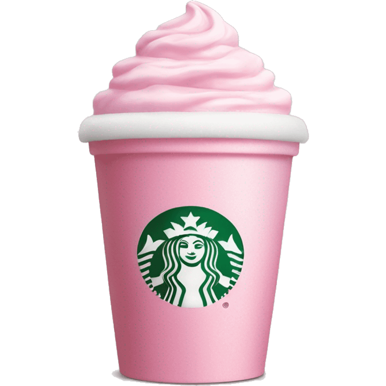 starbucks cup pink drink with cold foam emoji