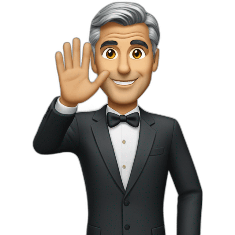 George clooney waving emoji