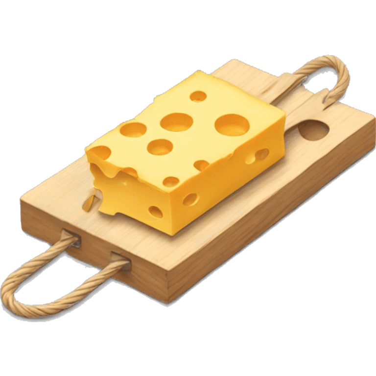 Mousetrap with cheese emoji