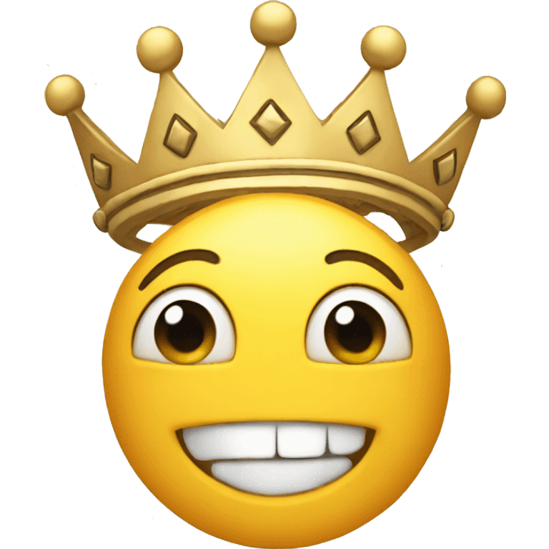 Happy face with crown  emoji