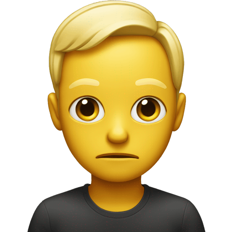 Yellow skinned emoji giving someone a judgmental side eye  emoji