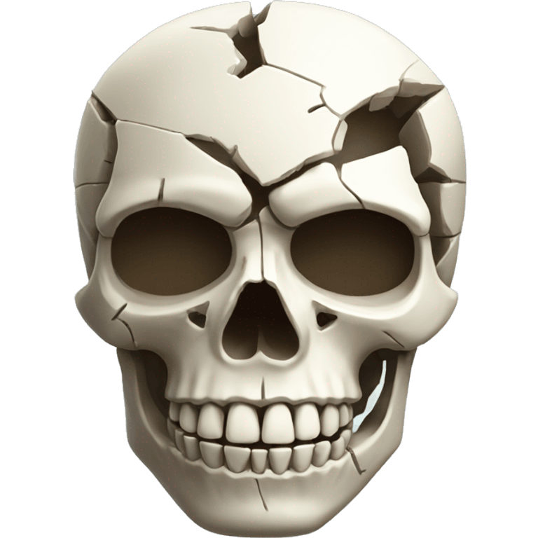 Ios skull fractured emoji