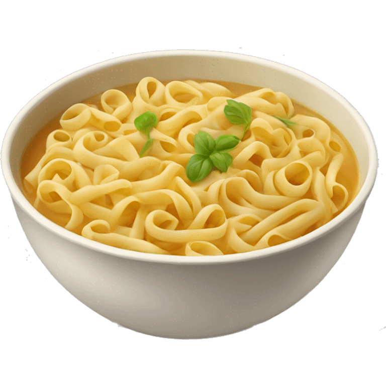 a bowl of broth and pasta emoji