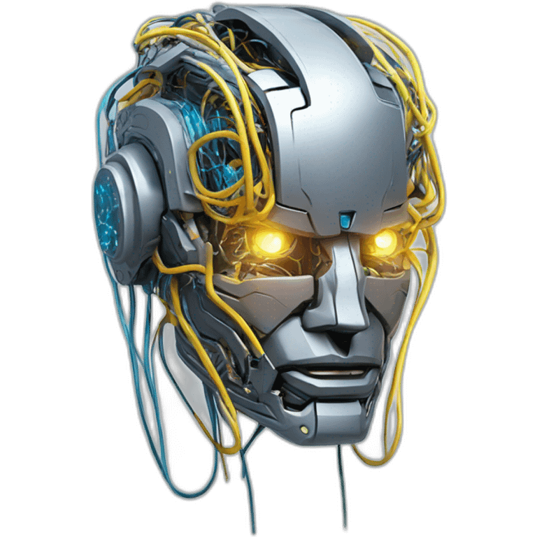 transformers style AI brain wires circuit emoji