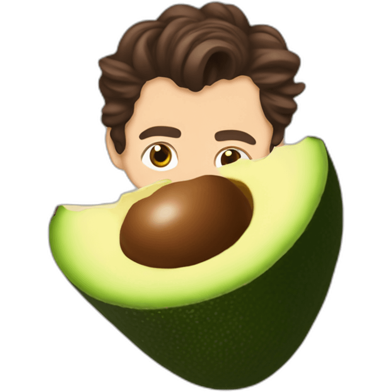 harry styles eating an avocado emoji