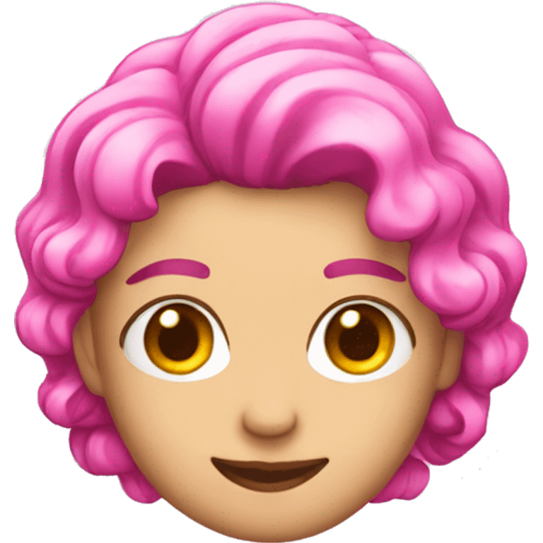 Pink hair clip emoji