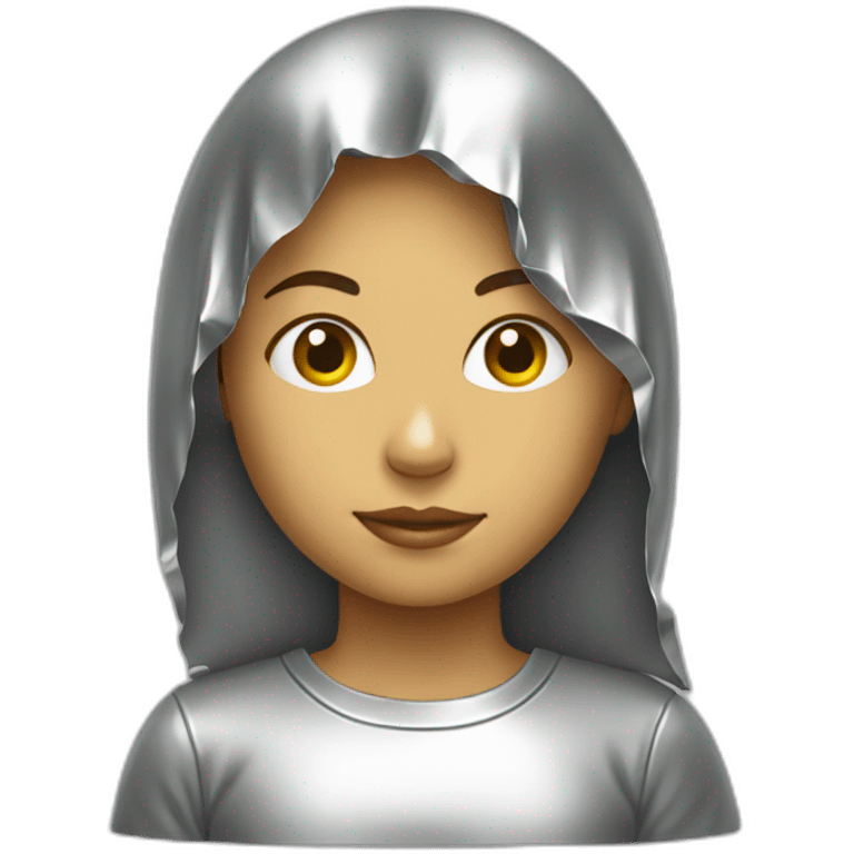 Girl-wearing-Tin-foil-head emoji