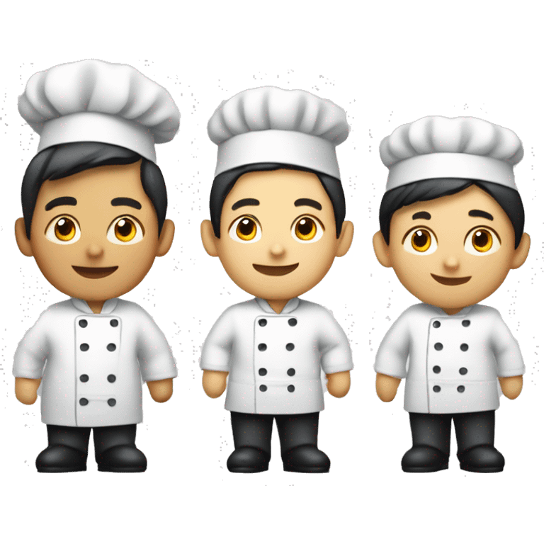 asian michelin chef boy and three star emoji