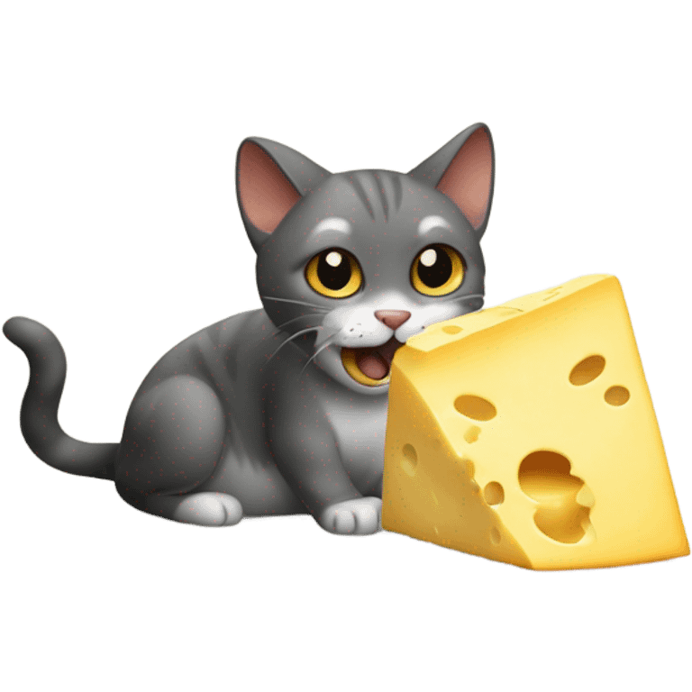 Cat with cheese emoji