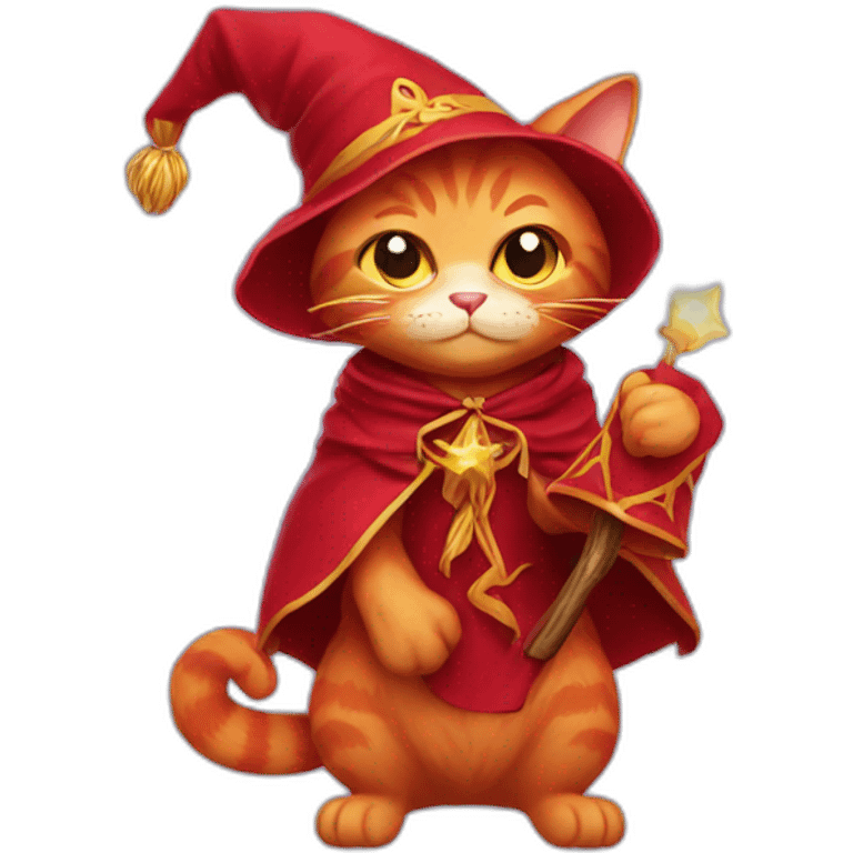 red cat wizard emoji