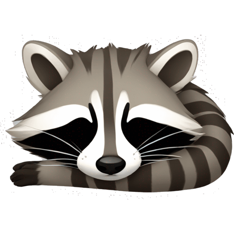 raccoon sleeping emoji