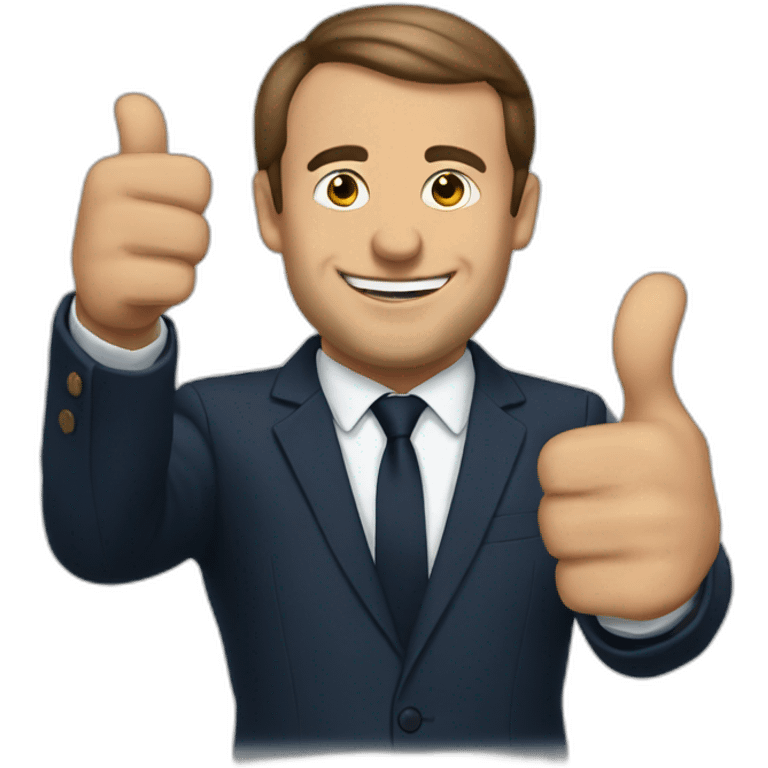 Macron thumbs up emoji